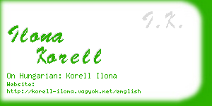 ilona korell business card